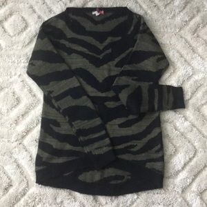 Animal print sweater.